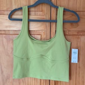 NWT Abercrombie & Fitch Soft A&F size Medium Lime Green Square Neck Tank Top